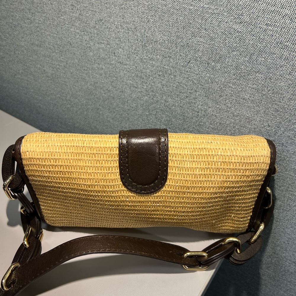 Michael Kors Rattan Weaved and Leather Baguette - Picture 5 of 15